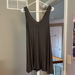 American Eagle Outfitters Black and White Striped Tank Dress